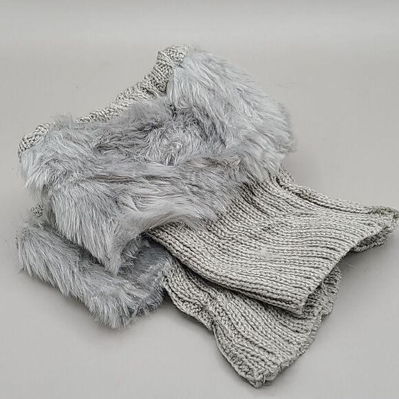 Gray Faux Fur Boot Cuffs , NWOT - Picture 4 of 5